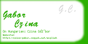 gabor czina business card